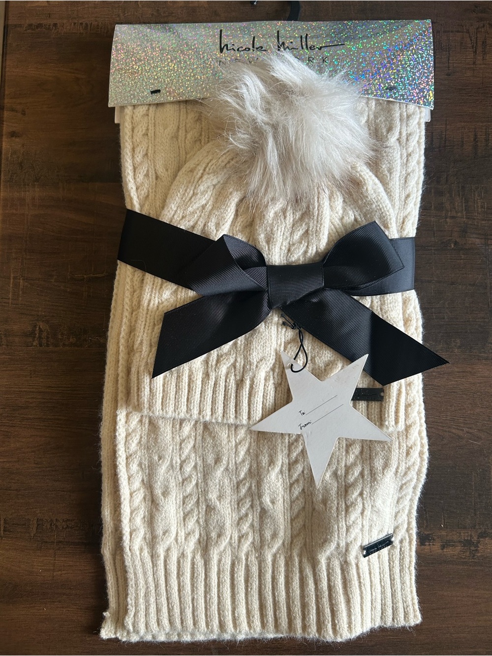 Nicole Miller Beanie and Scarf Gift Set